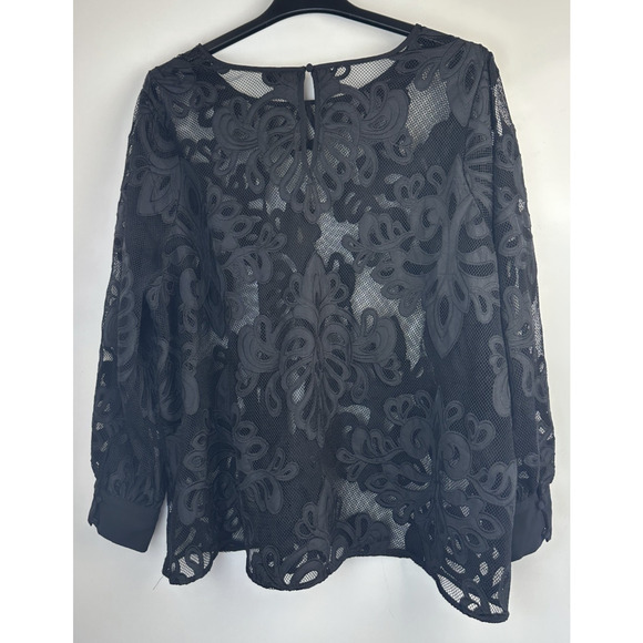 Torrid Mesh Embroidery Long Sleeve Top Plus Size 4 4X Witchy Grunge Whimsigoth - Picture 11 of 14